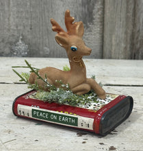 Load image into Gallery viewer, Flocked Deer on Tobacco Tin {Peace on Earth}
