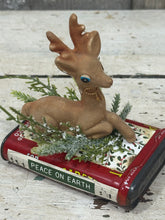 Load image into Gallery viewer, Flocked Deer on Tobacco Tin {Peace on Earth}
