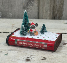 Load image into Gallery viewer, Mouse + Trees on Tobacco Tin {Happy Holidays}
