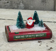Load image into Gallery viewer, Santa + Trees on Tobacco Tin {Making Spirits Bright}
