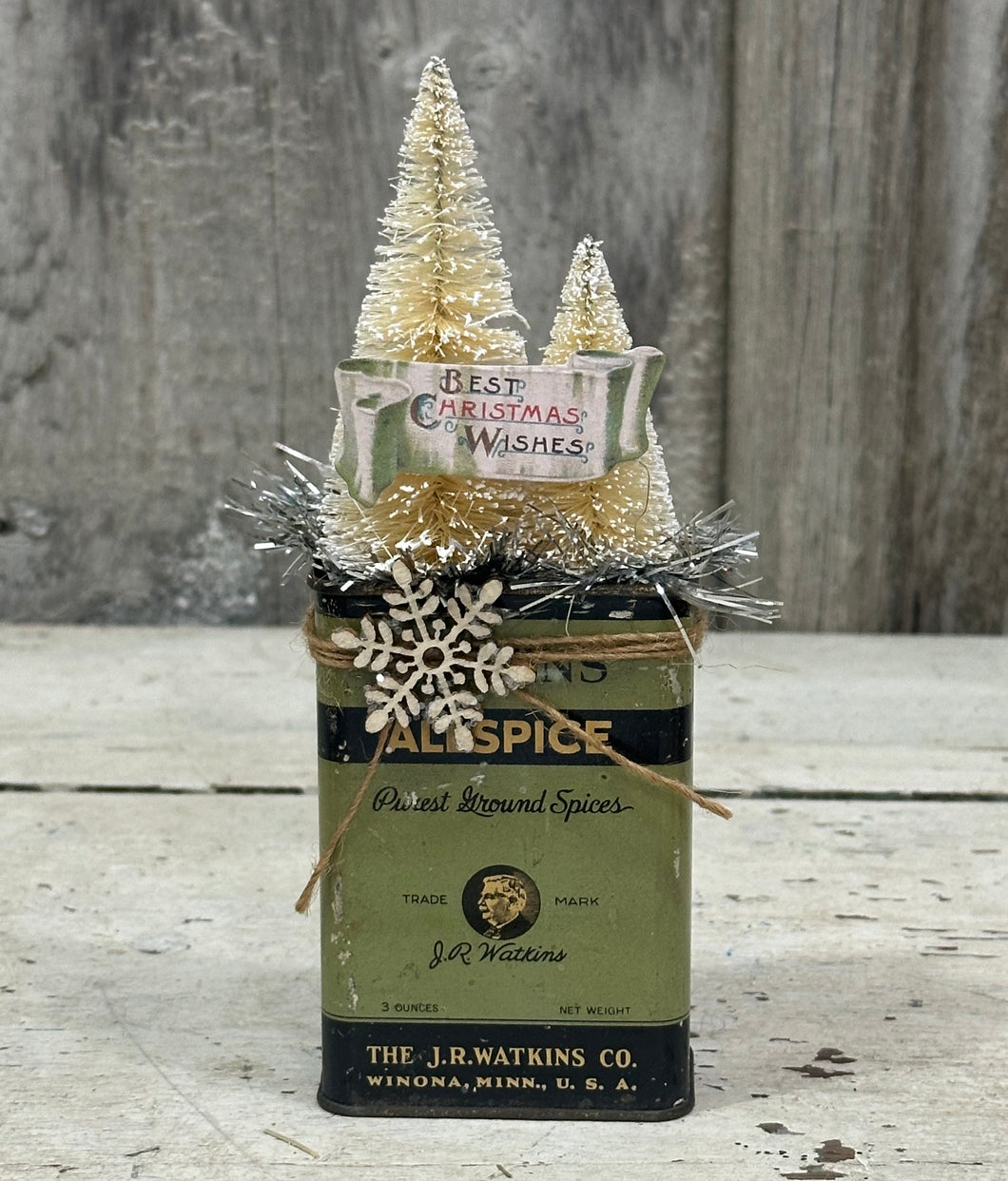 Allspice Tin w/ White Trees