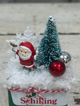 Load image into Gallery viewer, Paprika Tin w/Santa + Tree, Snowflake
