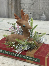 Load image into Gallery viewer, VIntage Deer on Thread Box {It&#39;s the Happiest Season of All}

