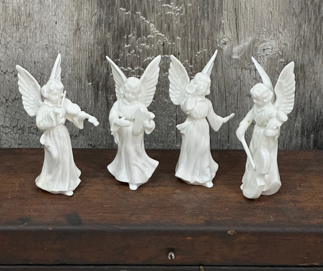 Set of 4 Ceramic Angels, Schmid, Japan