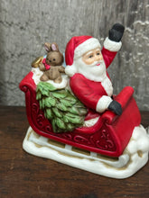 Load image into Gallery viewer, Santa + Reindeer, Homco Brand
