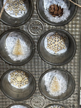 Load image into Gallery viewer, Mini Muffin Tin w/Trees, Cones + Flakes 2
