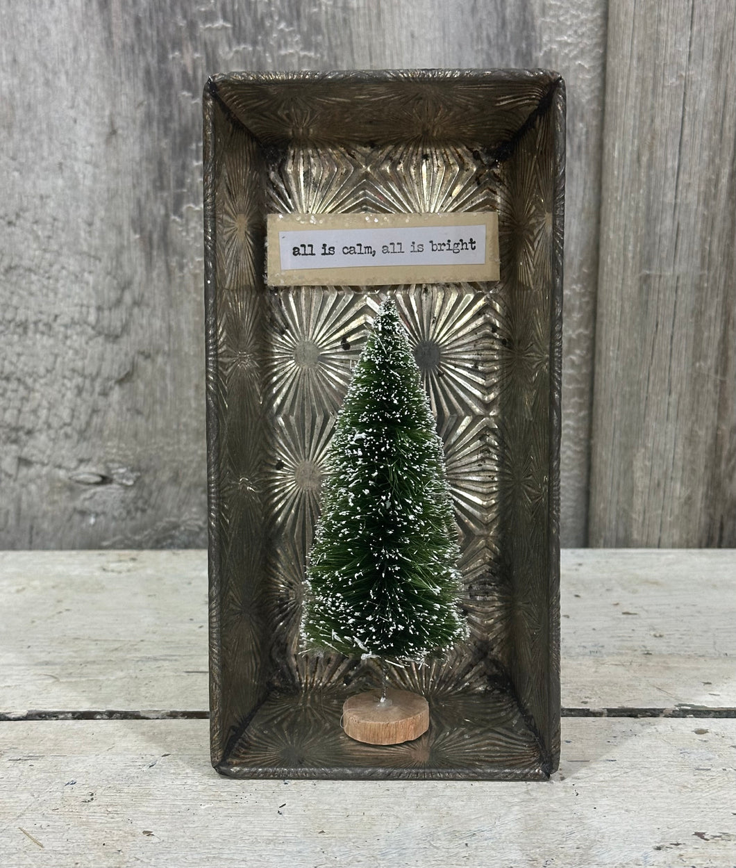 Starburst Loaf Pan w/Tree, All is Calm