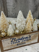 Load image into Gallery viewer, Borden&#39;s Cream Cheese Box w/White Trees + Ornaments
