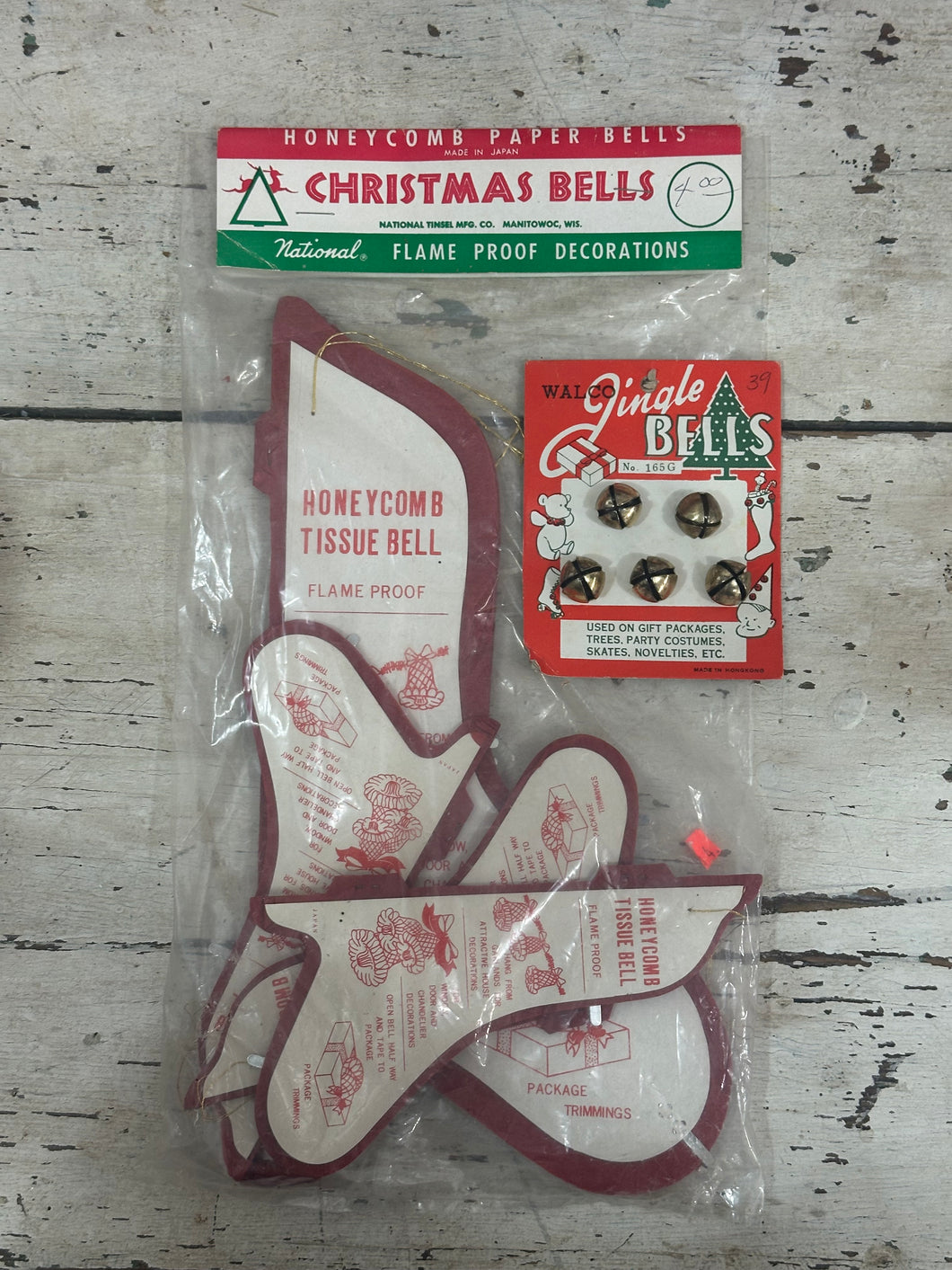 Unopened Honeycomb Bells and Jingle Bells