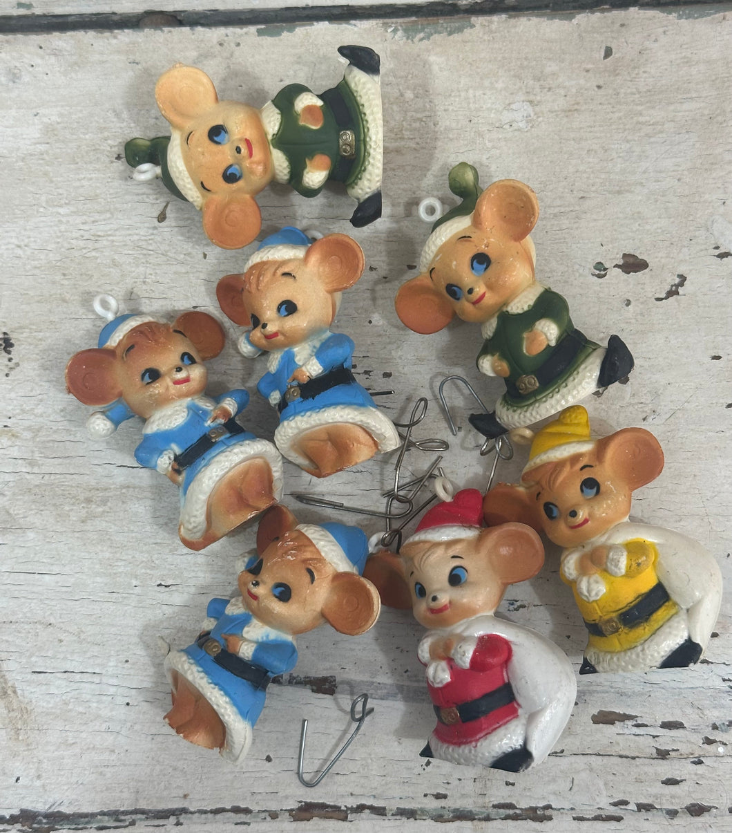 Mice Ornaments, Set of 7