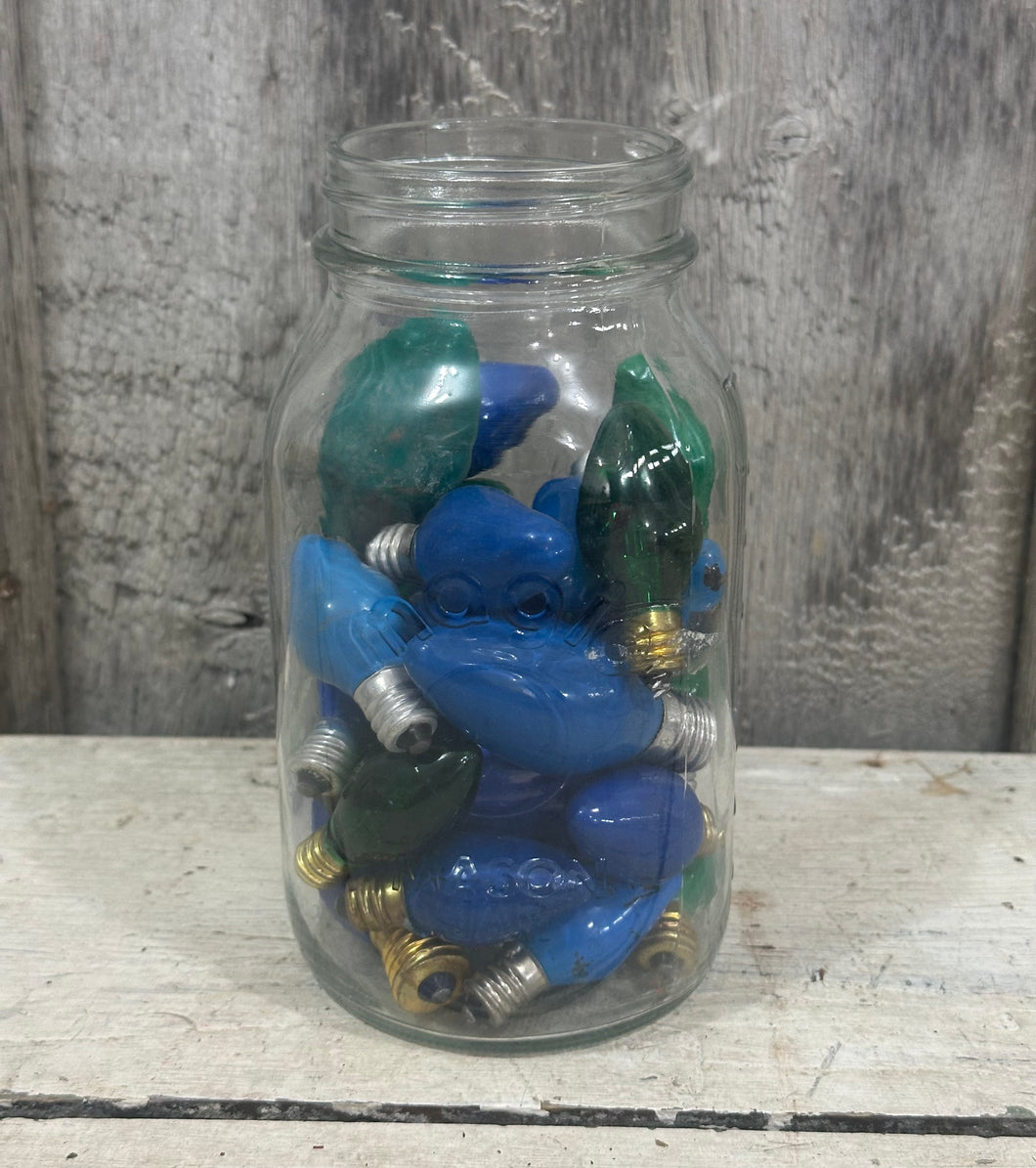 10} Blue-Green Lights in Jar
