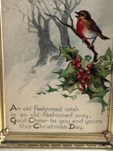 Load image into Gallery viewer, 11} Old Fashioned Wish in Gold Frame {old postcard}
