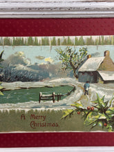 Load image into Gallery viewer, 17} A Merry Christmas {old postcard}
