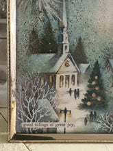 Load image into Gallery viewer, 21} Good Tidings Church in Gold Frame
