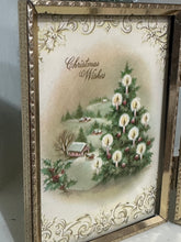 Load image into Gallery viewer, 25} Christmas Wishes in Double Gold Frame
