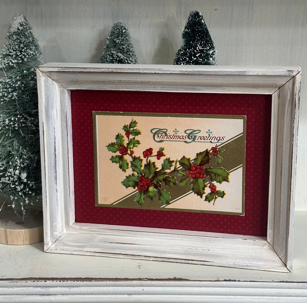 30} Christmas Greetings {old postcard}