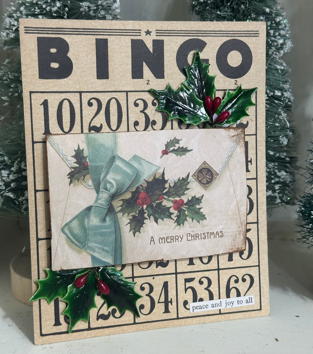 4} Merry Christmas, 3D Holly