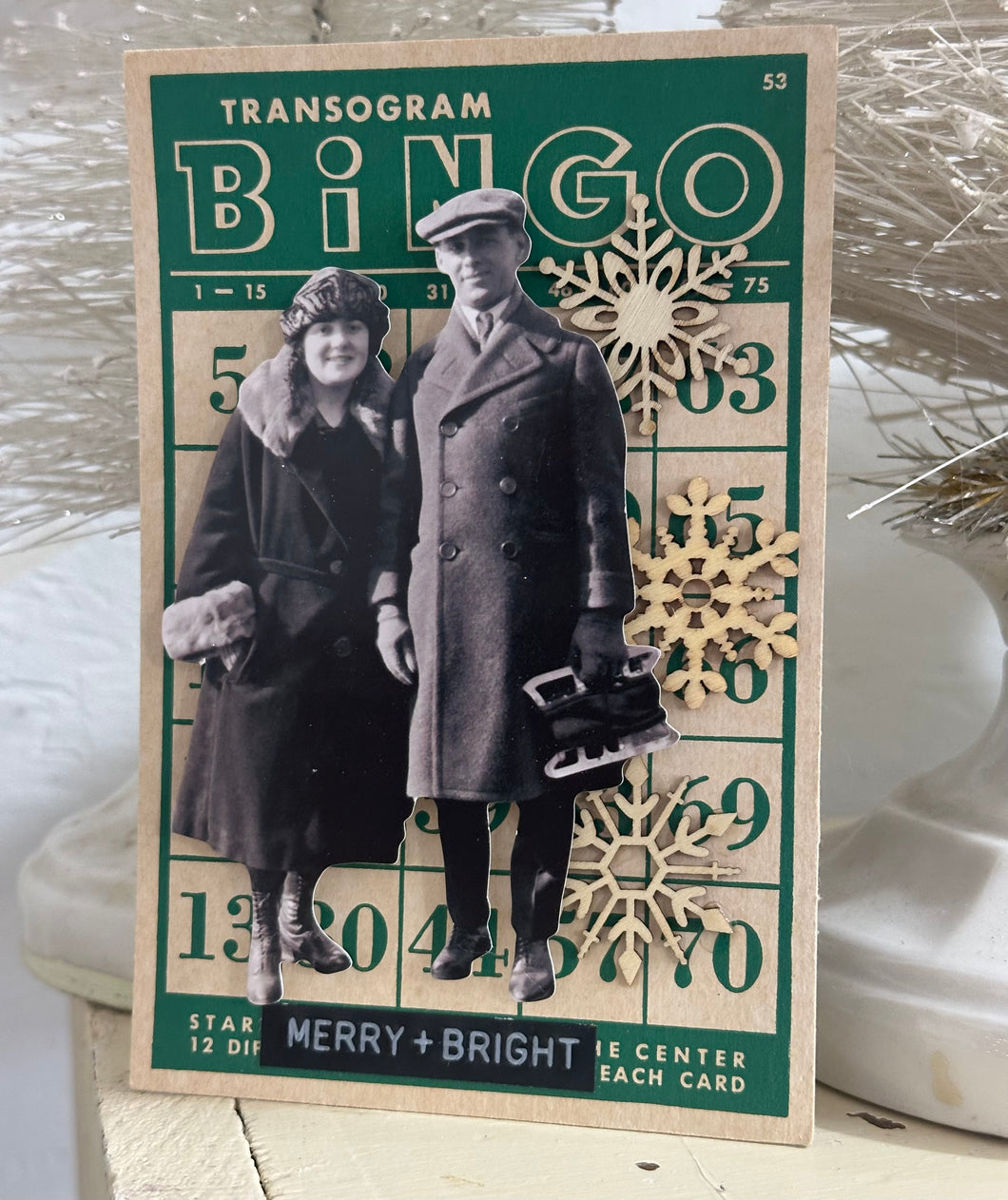 11} Merry + Bright, black + white photo