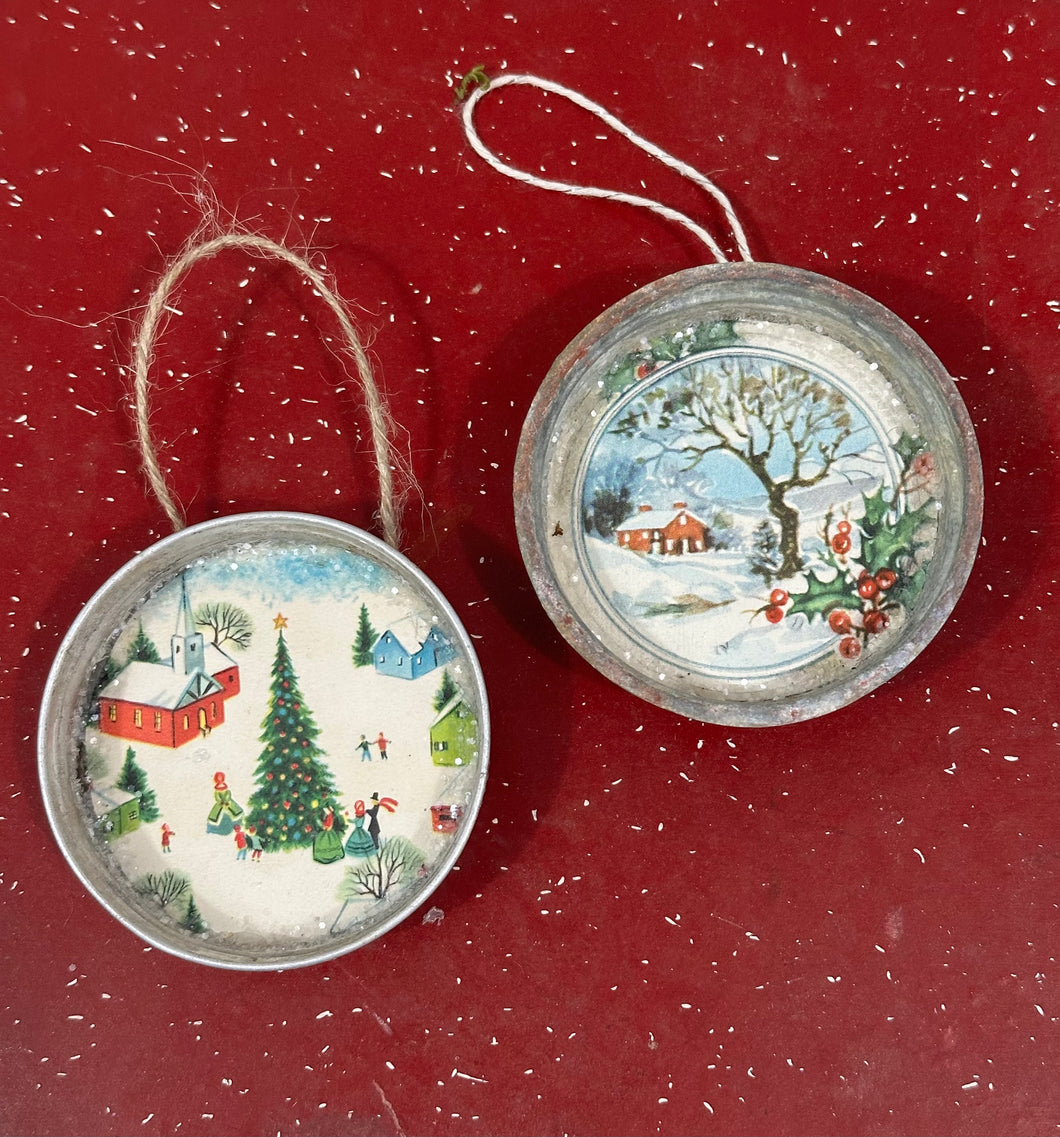 12) Church w/Tree, Red House