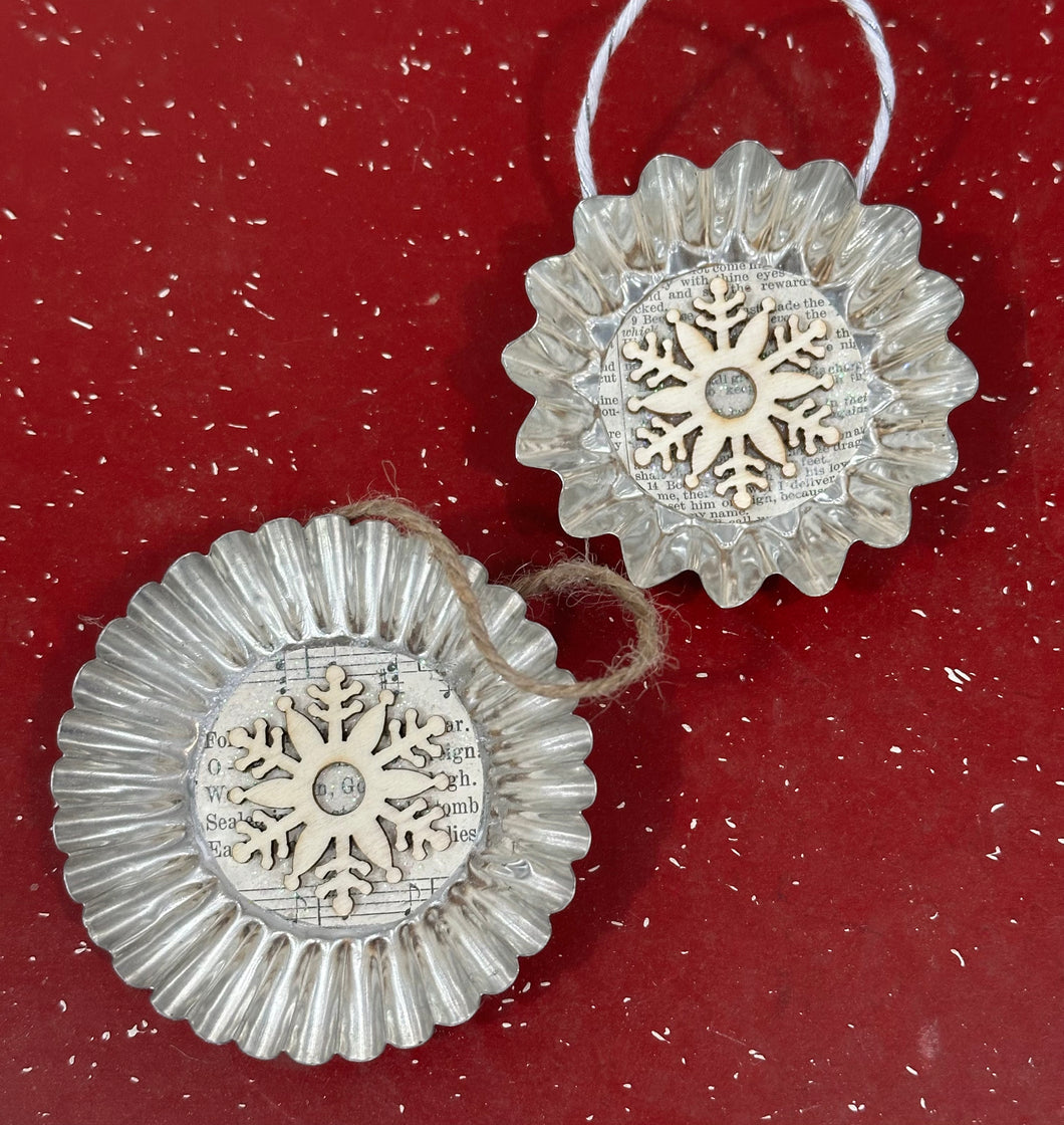 18) Wooden Snowflakes