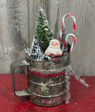 Load image into Gallery viewer, Santa in Sifter w/Candy Canes
