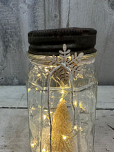 Load image into Gallery viewer, Unique Geometric Shaped Jar w/White Tree
