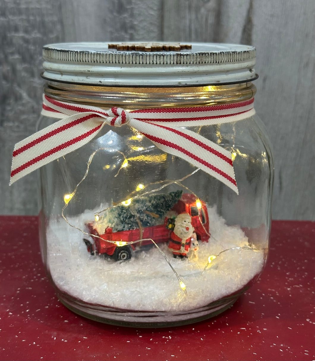 Jar w/ Santa + Truck