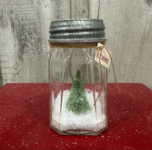 Load image into Gallery viewer, Geometric Shaped Jar w/Green Tree, NO lights
