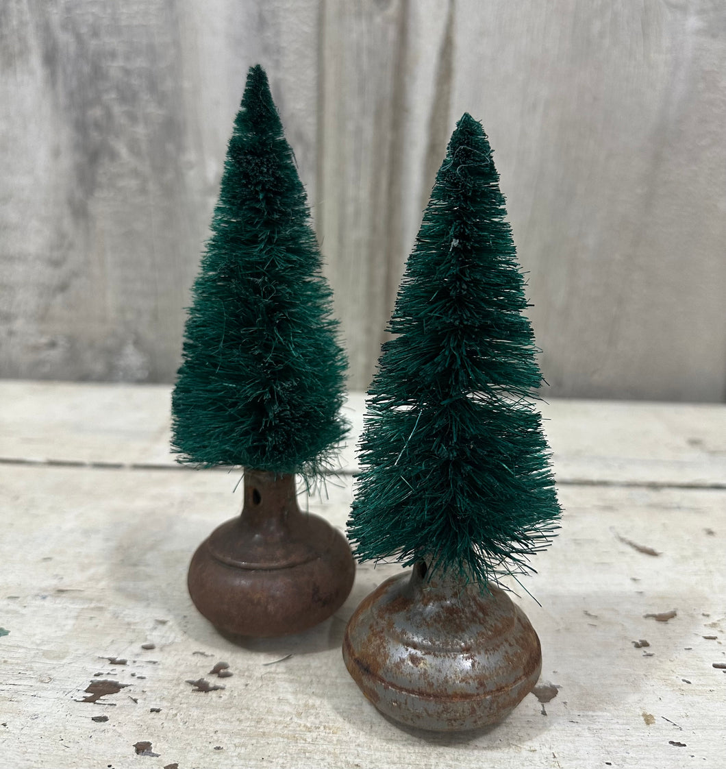 Two Emerald Green Trees in Knobs