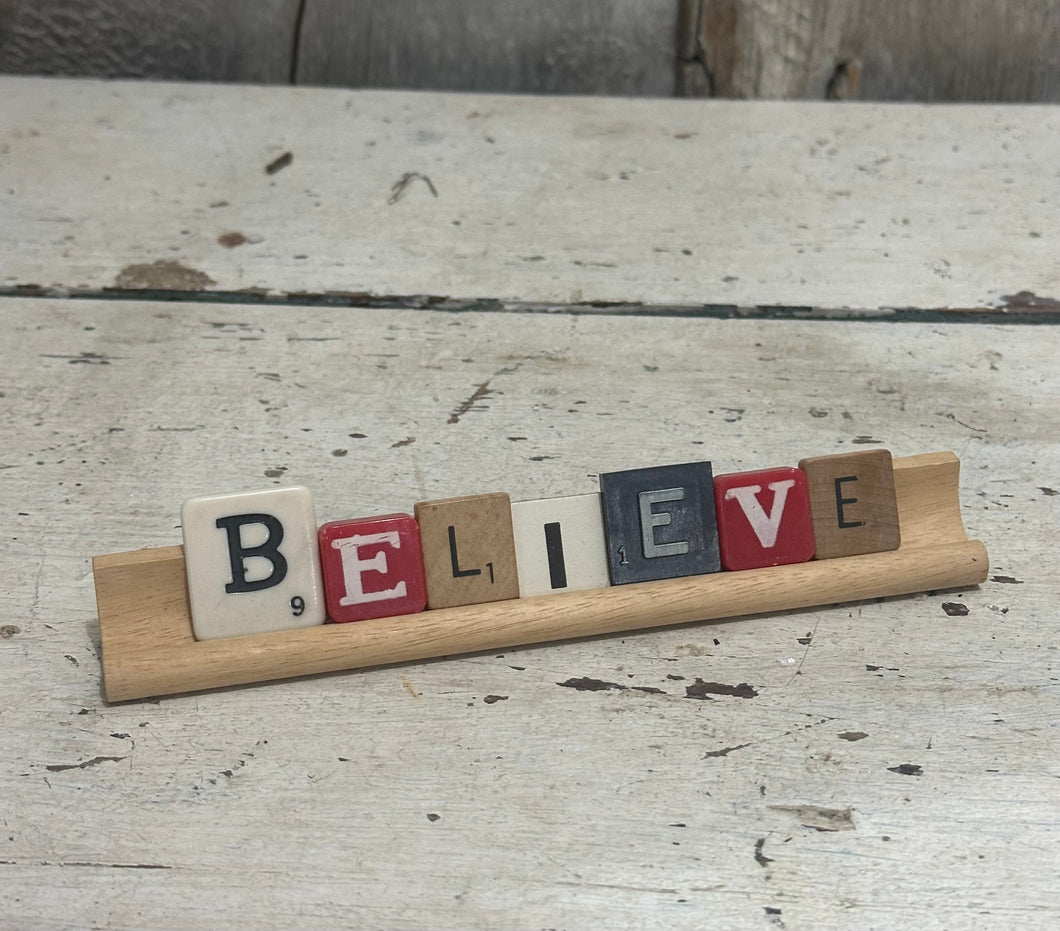 Believe Scrabble Tray 1