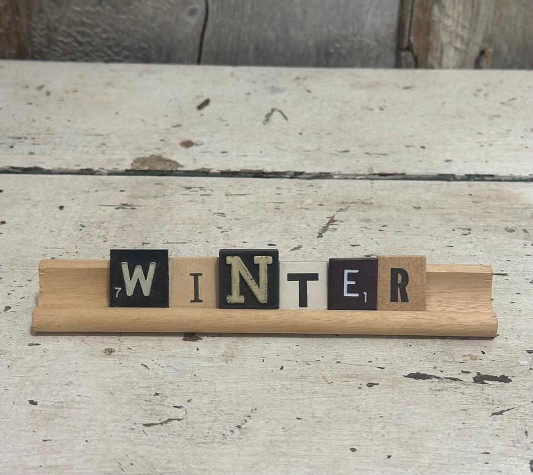 Winter Scrabble Tray