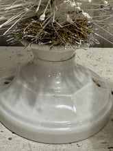 Load image into Gallery viewer, Set of 2 White Trees in Vintage Light Fixture Pieces [LOCAL PICK UP ONLY]
