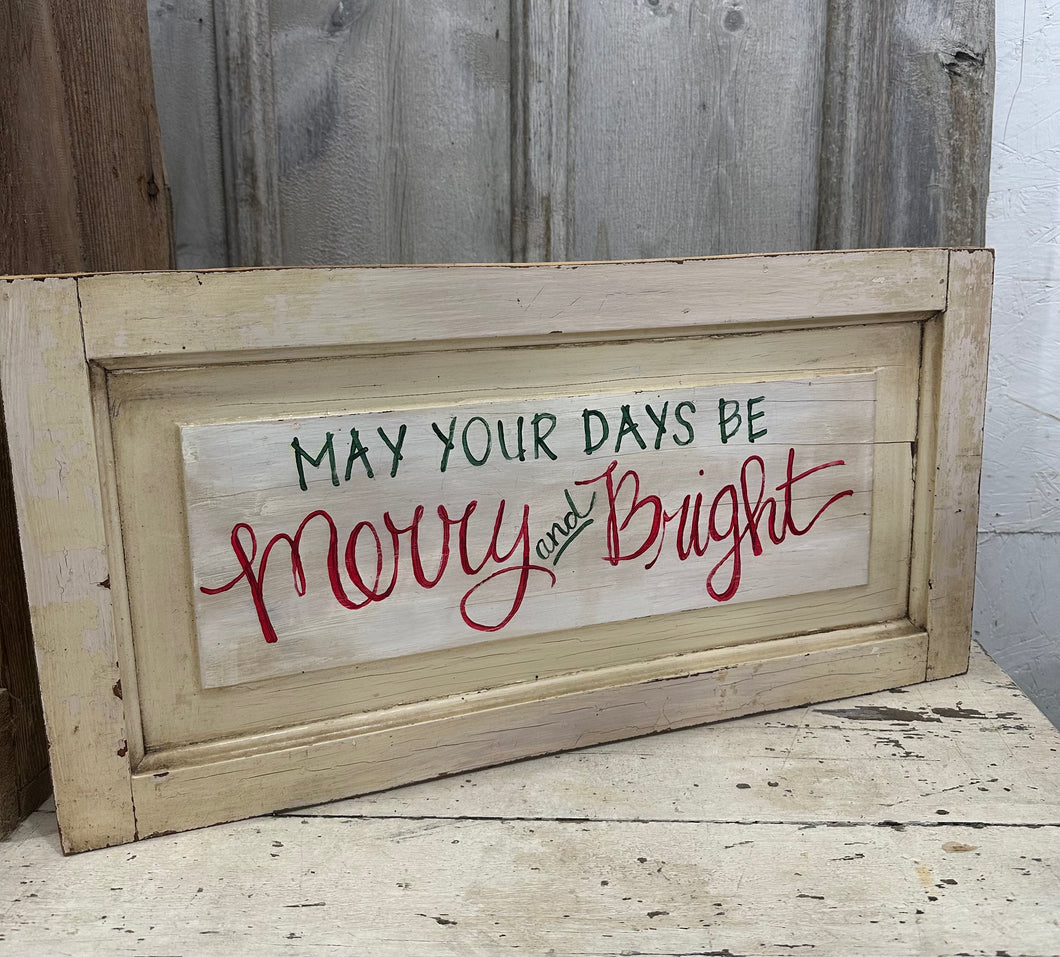 Merry + Bright sign [LOCAL PICK UP ONLY]