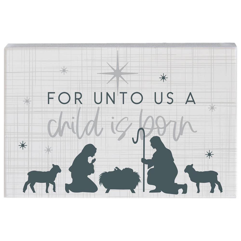 Child Is Born Nativity - Small Talk Rectangle