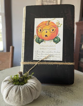Load image into Gallery viewer, Upcycled Book Decor: Halloween Greetings
