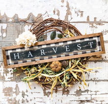 Load image into Gallery viewer, Harvest Plaid Background Sign
