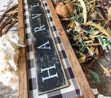 Load image into Gallery viewer, Harvest Plaid Background Sign
