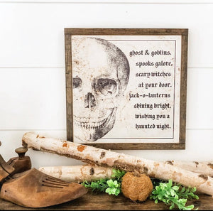 Halloween Skull Sign