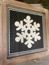 Load image into Gallery viewer, Reversible Red &amp; Black Snowflake sign
