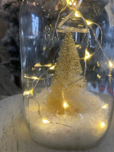 Ivory Glitter Tree jar
