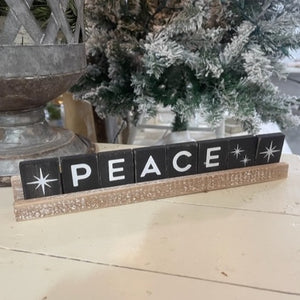 PEACE letter set w/tray