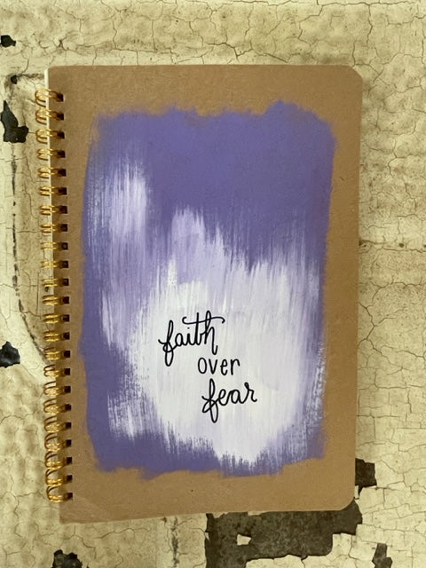 Faith Over Fear Handpainted Journal