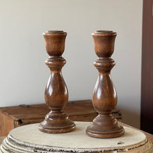 Load image into Gallery viewer, Set of Wooden Candlesticks
