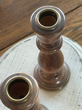 Load image into Gallery viewer, Set of Wooden Candlesticks
