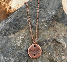 Load image into Gallery viewer, Buffalo Skull Pendant Necklace: Copper
